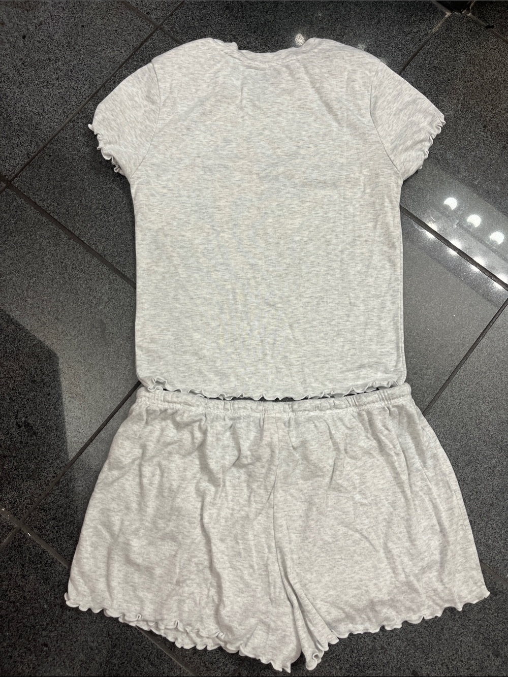 Juicy Couture Light Gray Two-Piece Lounge Set with Crest - Picture 7 of 7